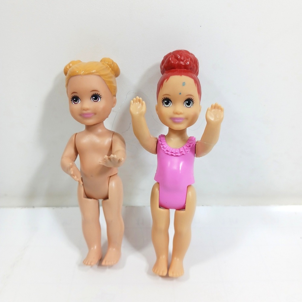 Mattel Barbie Chelsea Dolls Lot of 2 Redhead Ballerina Blonde 2018 2019 4.5 inch